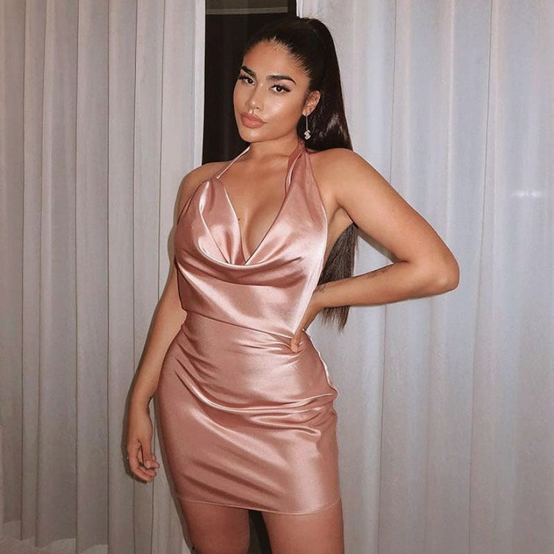 Clair Satin Mini Dress